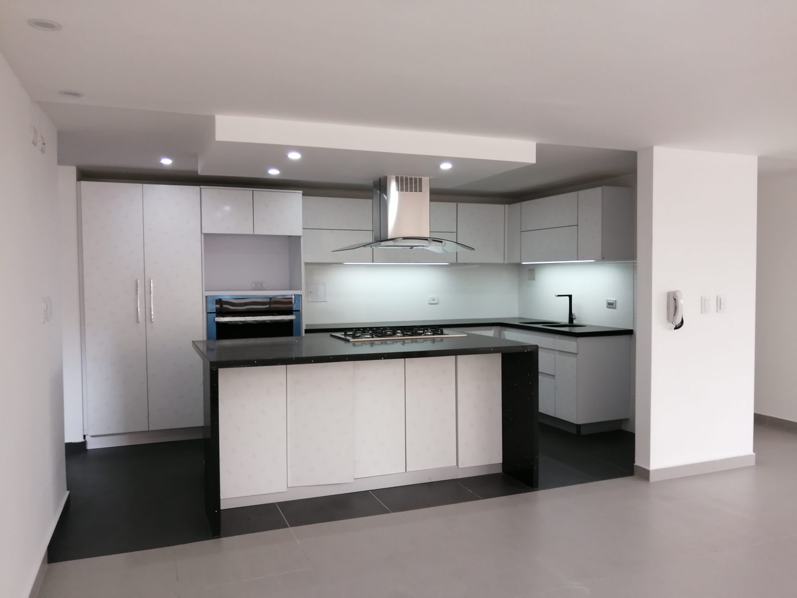 Modelo 3D de la cocina integral antes de fabricar